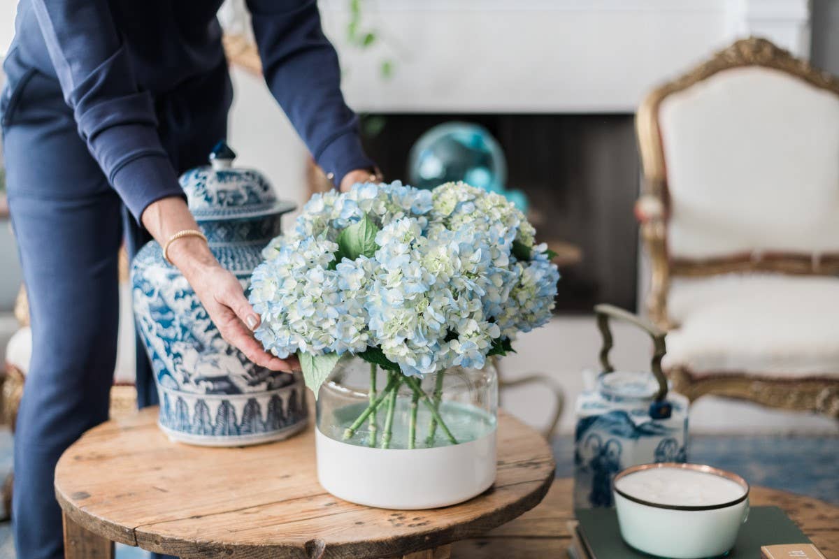 White Colorblock Recycled Glass Vase