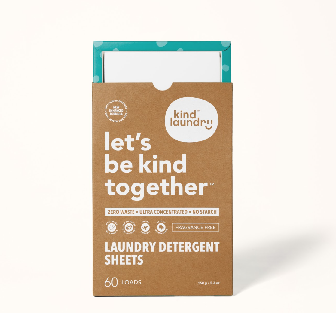 Kind Laundry | Zero Waste Laundry Detergent Sheets (Fragrance-Free)