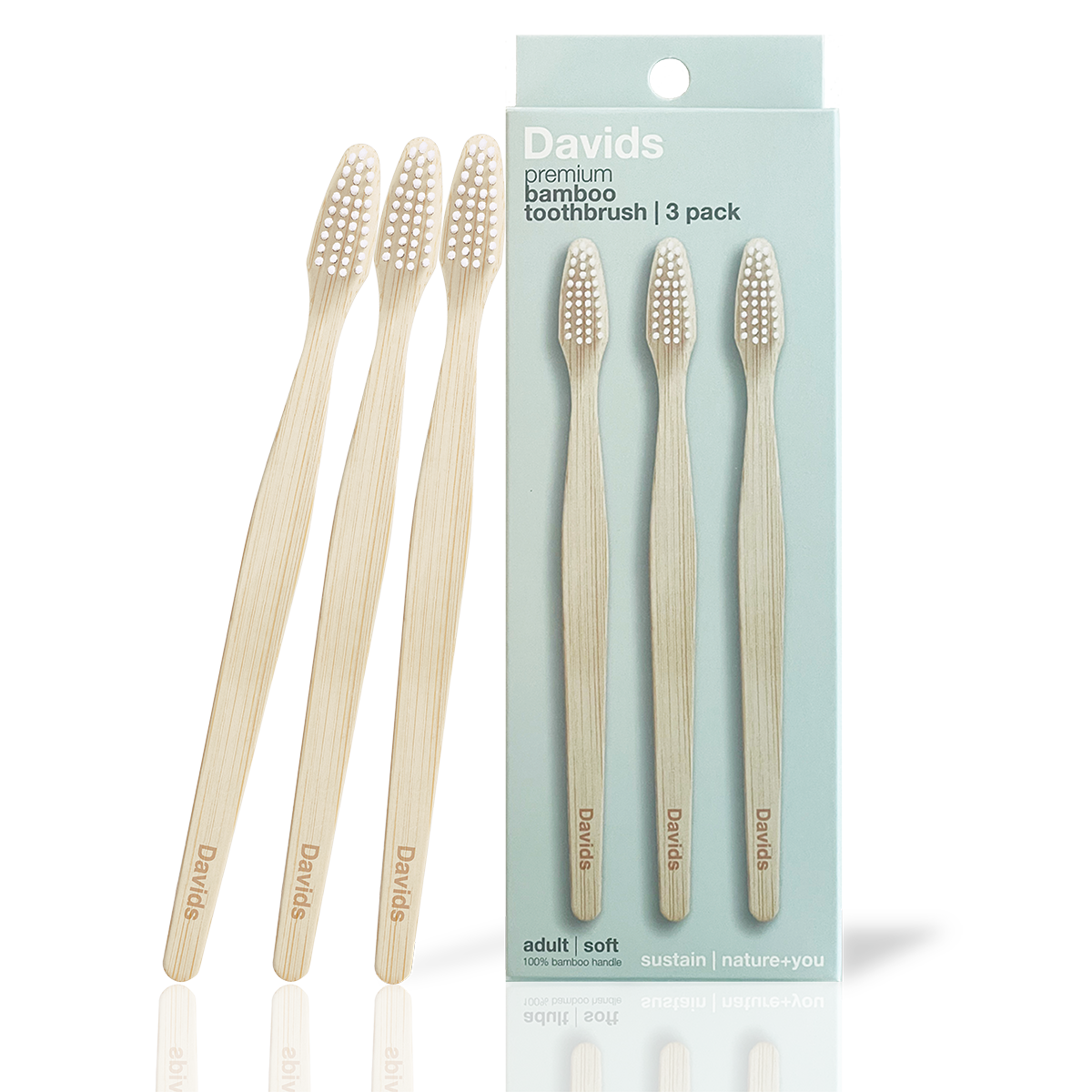 Davids | Premium Bamboo Toothbrush 3 Pack