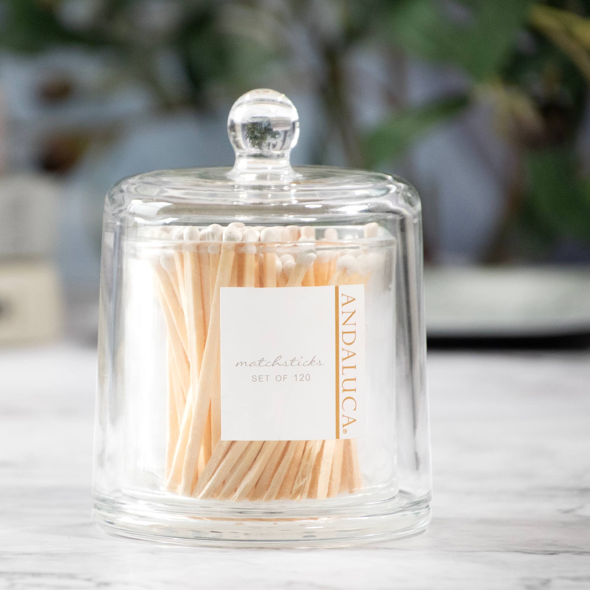 Andaluca | Glass Matches Jar with Lid