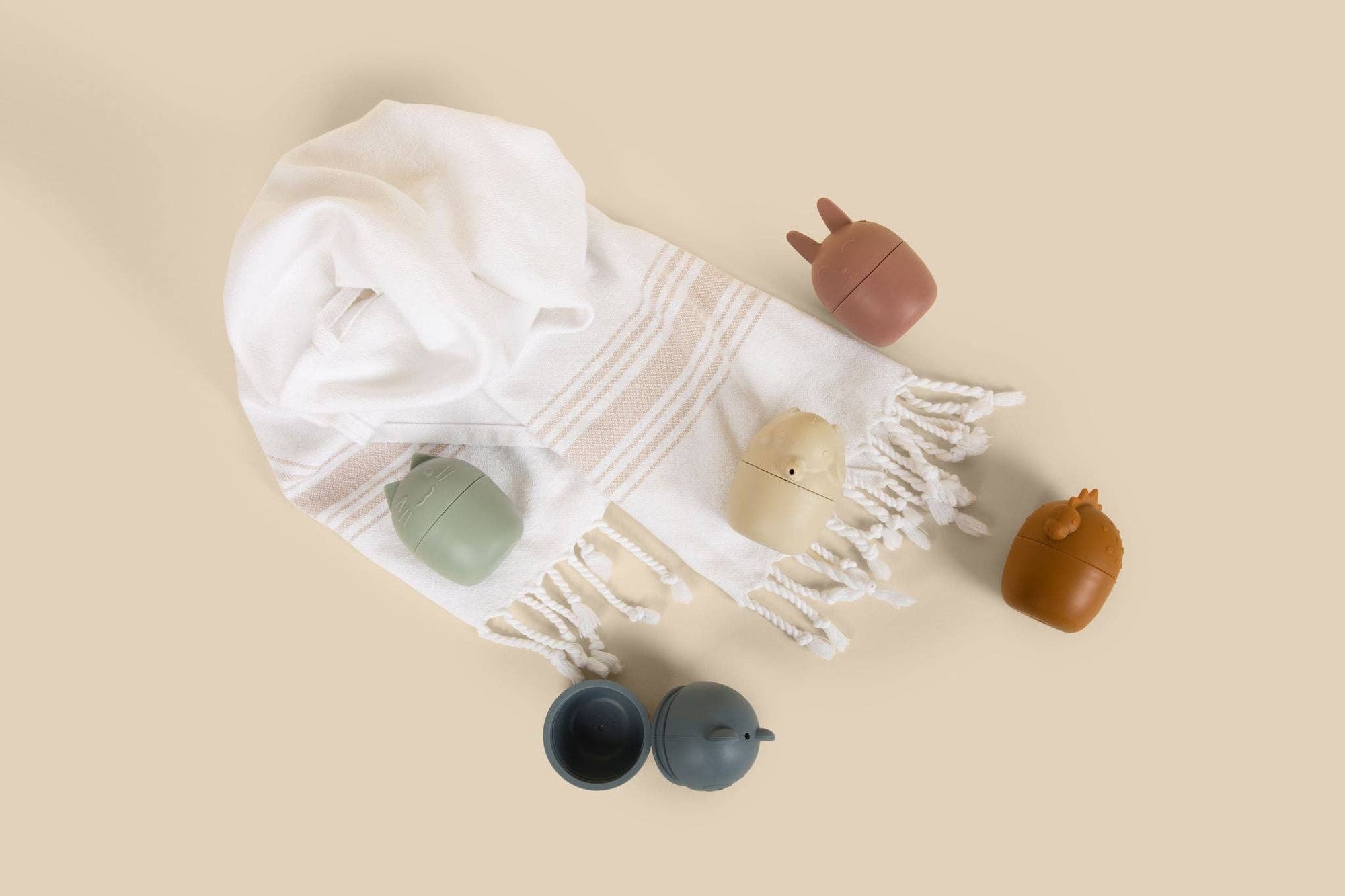 Brooklyn Neutral | Animal Bath Toy Set