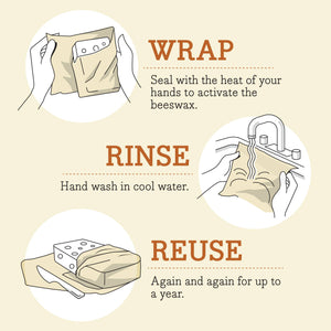 Bee's Wrap | Reusable Food Wrap 3 Pack - Honeycomb