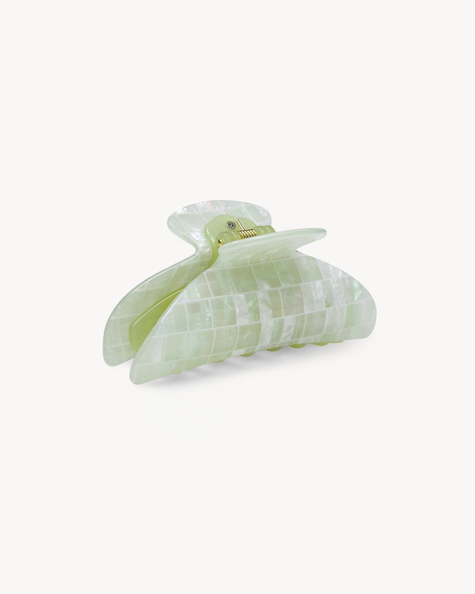 Machete | Midi Heirloom Claw in Mint Shell Checker