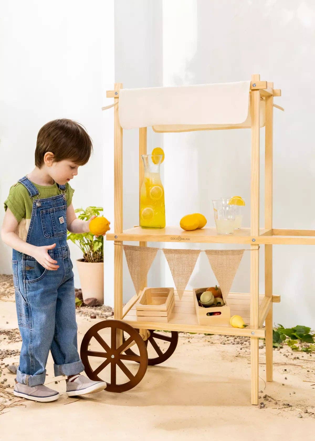 Coco Village | Mini Wooden Play Market Stand