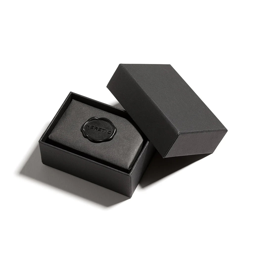 The metaphysical cleansing bar, a black box with white writing