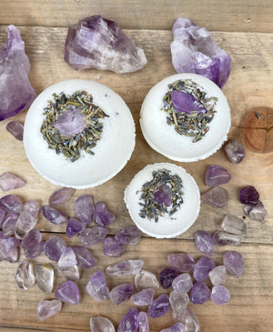 Amethyst & Lavender Bath Bombs - The Shop at Good Condition