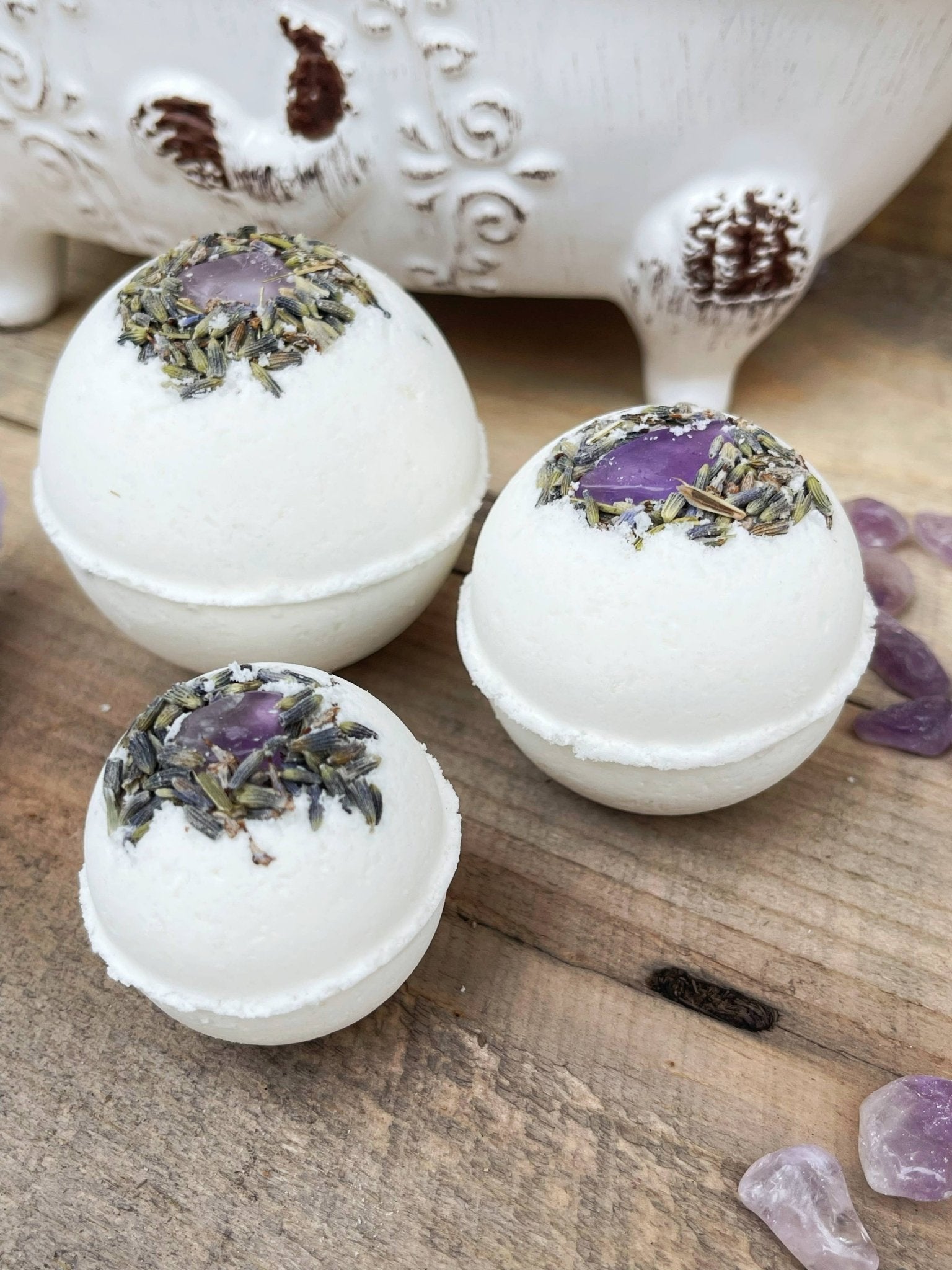 Amethyst & Lavender Bath Bombs - The Shop at Good Condition