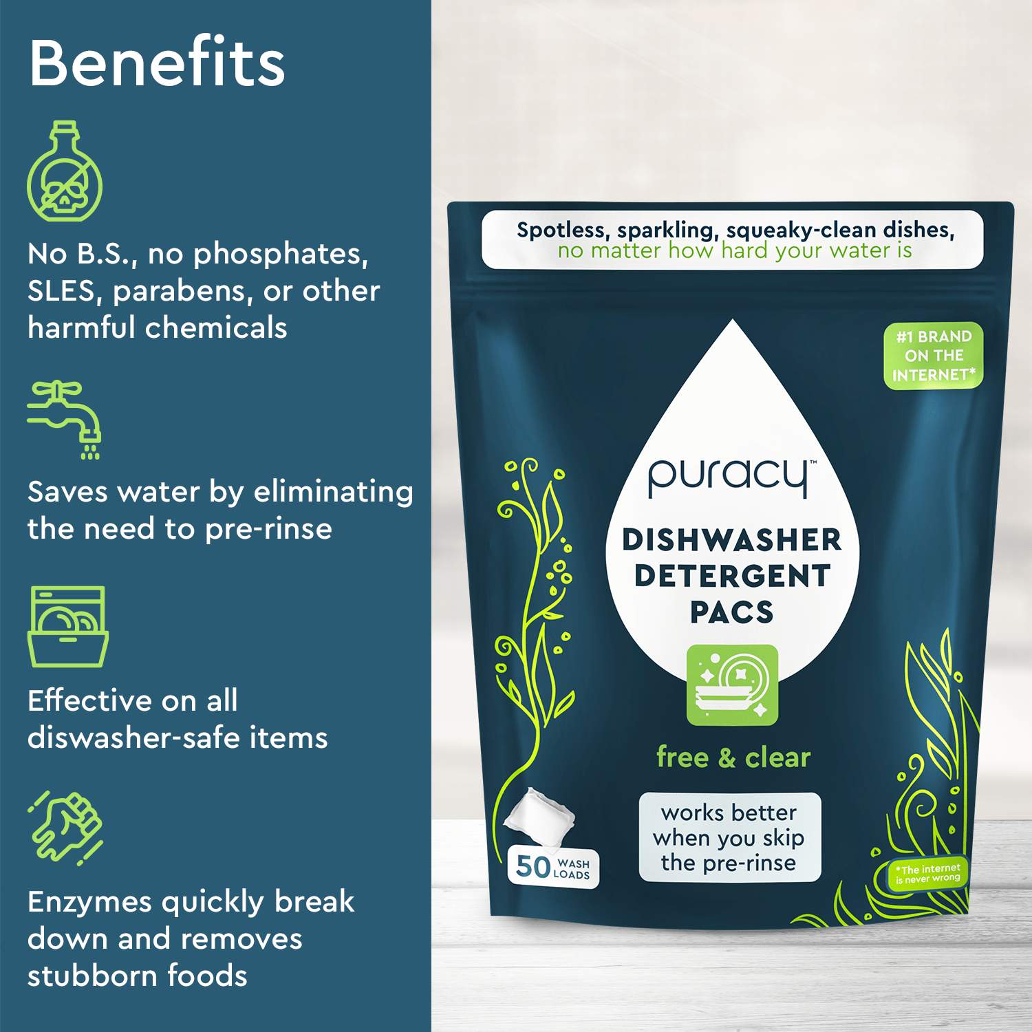 Puracy | Natural Dishwasher Detergent Pods