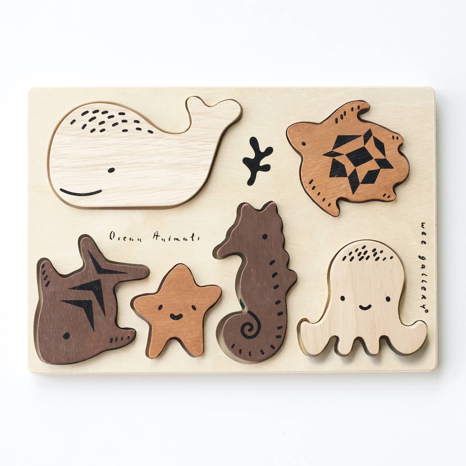 Wee Gallery | Wooden Tray Puzzle - Ocean Animals