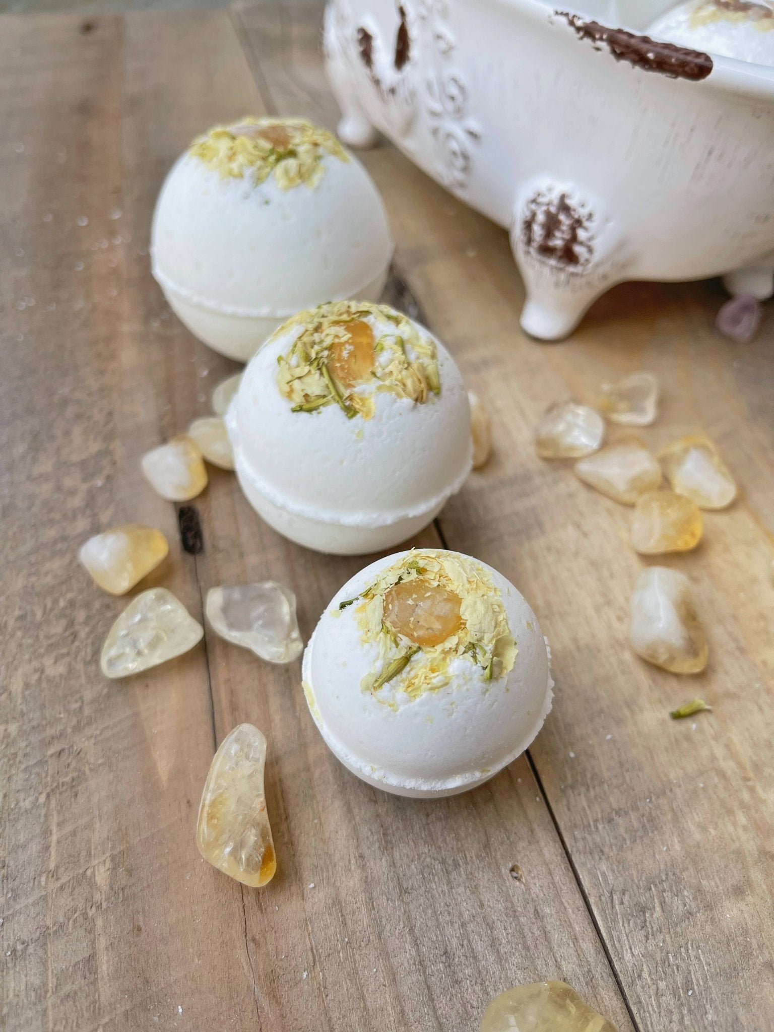 Citrine & Jasmine Bath Bombs - The Shop at Good Condition