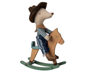 Maileg | Little Brother Rocking Horse Cowboy Mouse