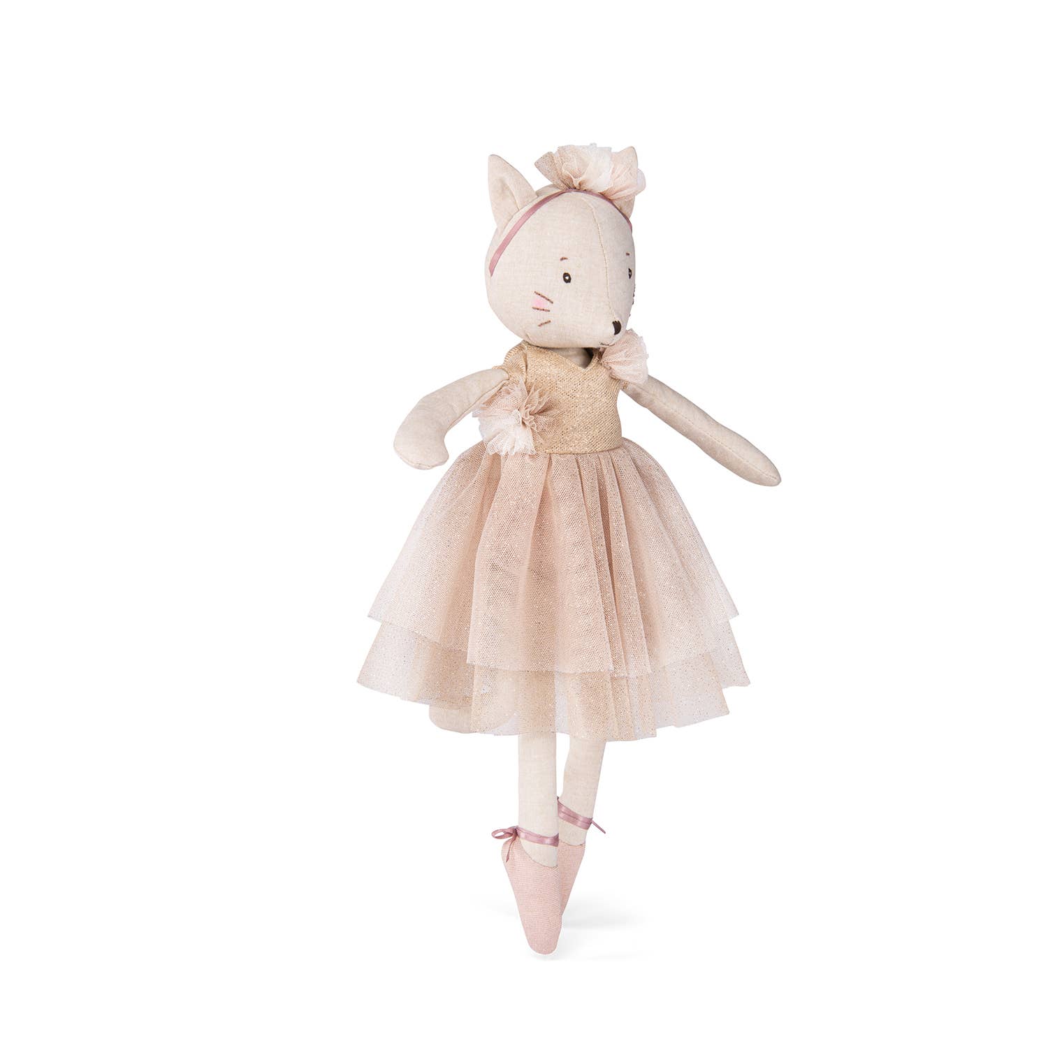 A Moulin Roty Celestine's Closet dance mouse in a pink tutu. 