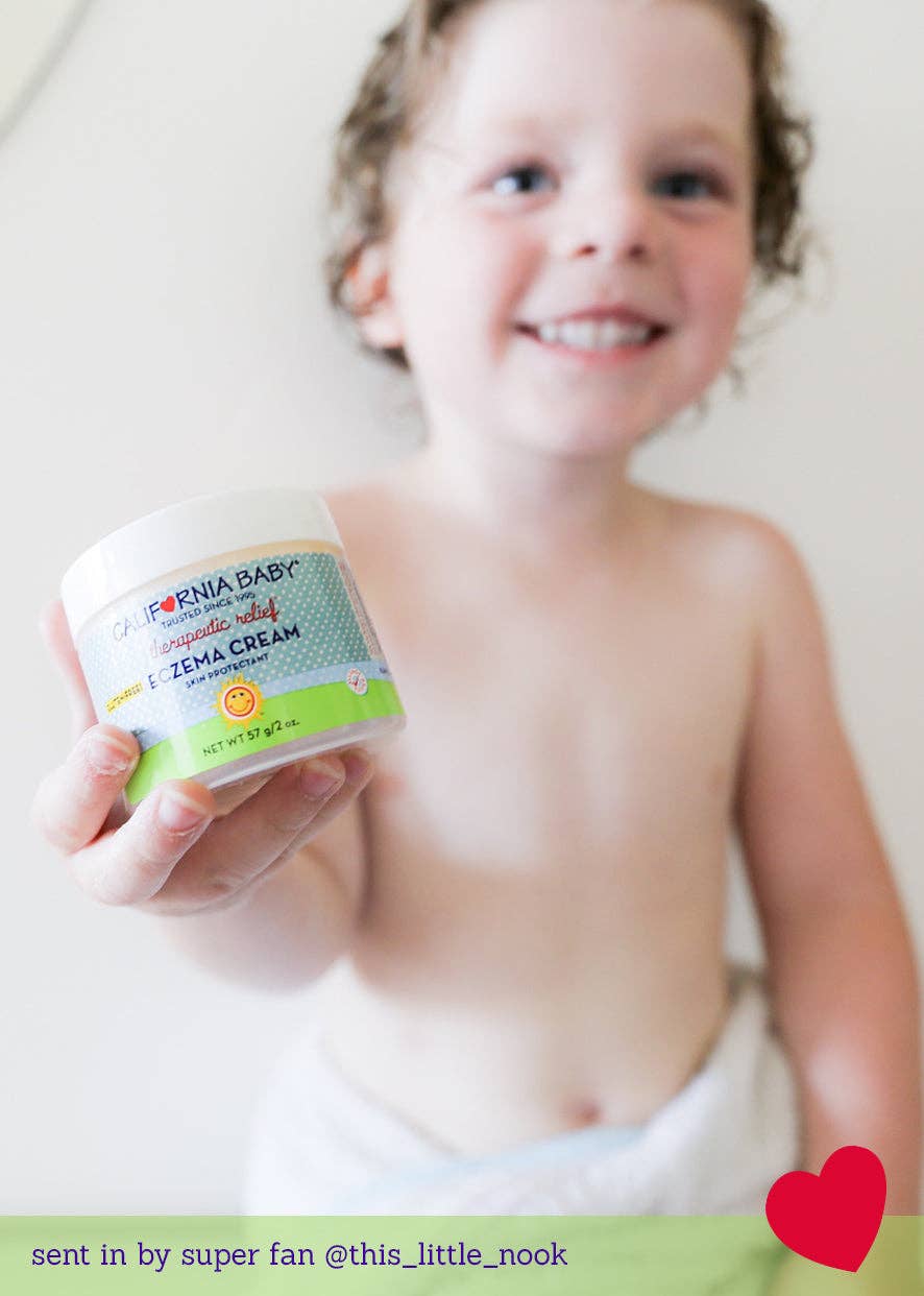 California Baby eczema cream jar on a white background