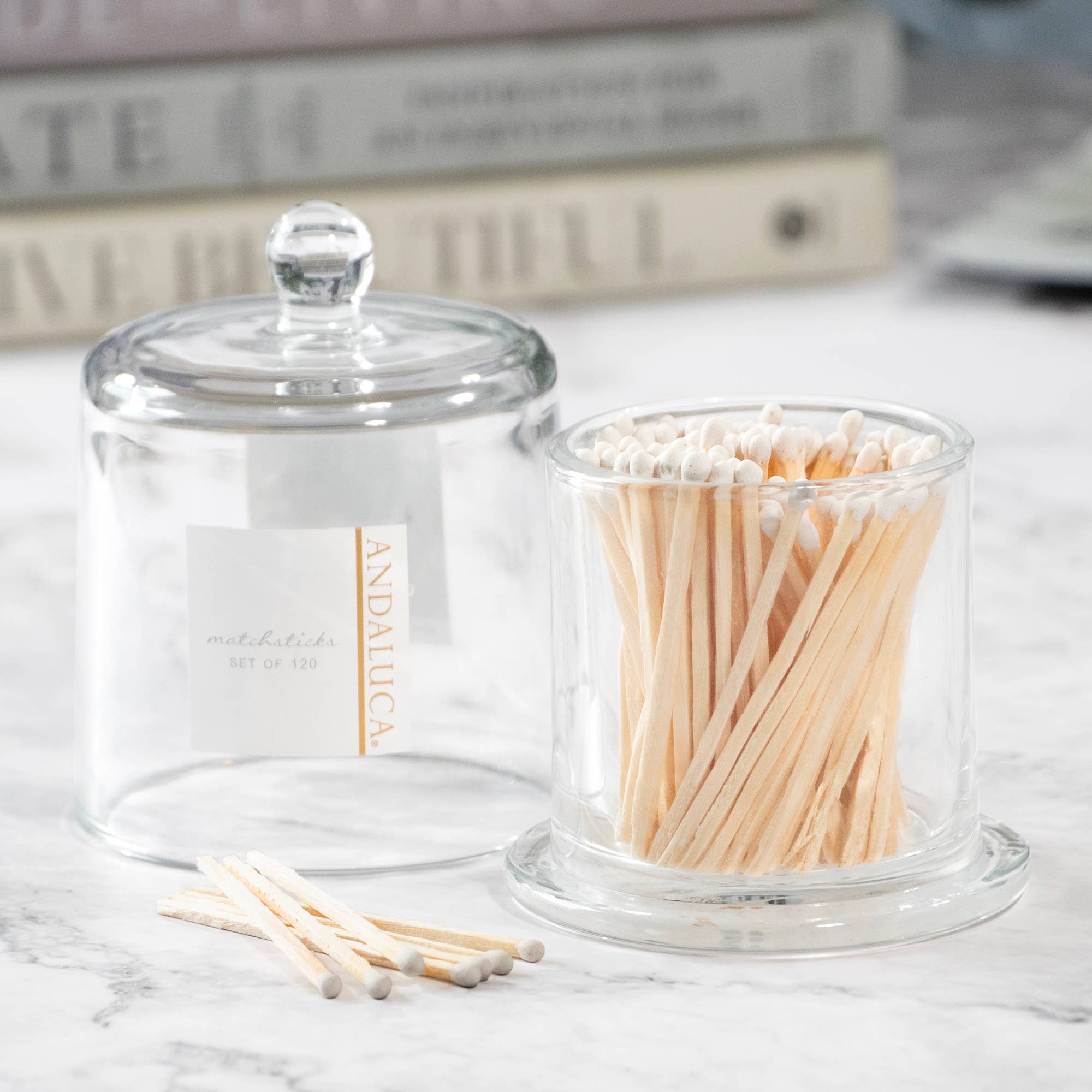 Andaluca | Glass Matches Jar with Lid