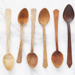 Found Wooden Spoons, Set of 6 - Good Condition