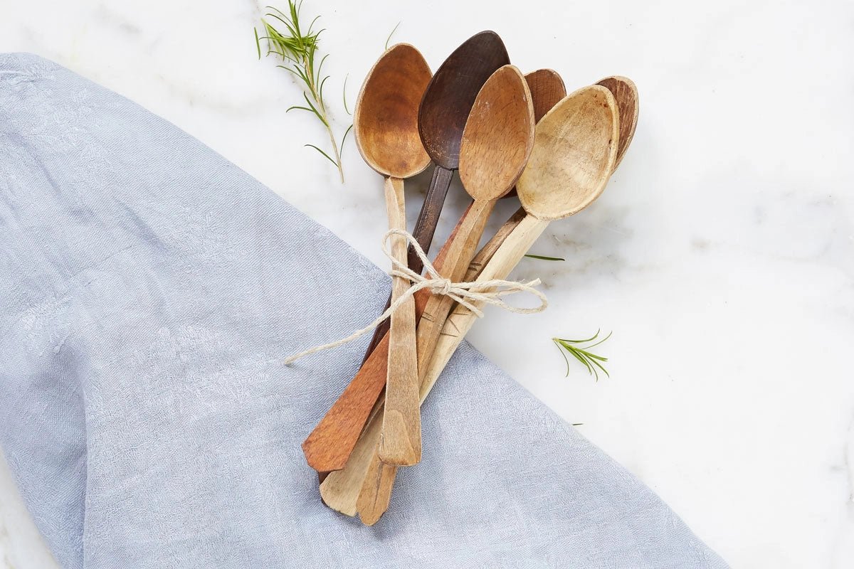 Found Wooden Spoons, Set of 6 - Good Condition