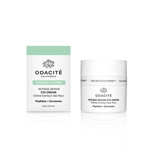 White eye cream jar and box on a white background