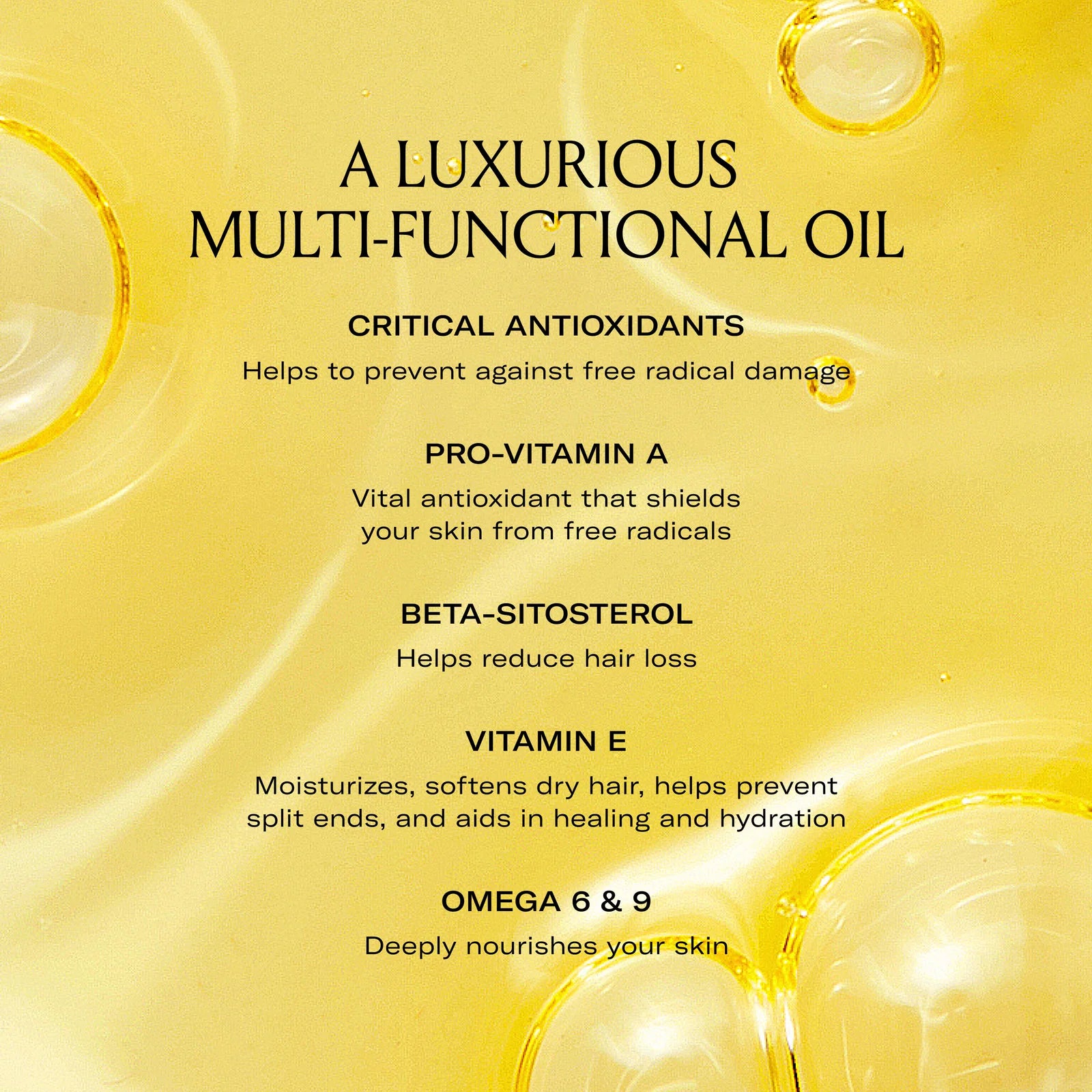 An infographic explaining the ingredients and benefits of the plum beauty oil. 