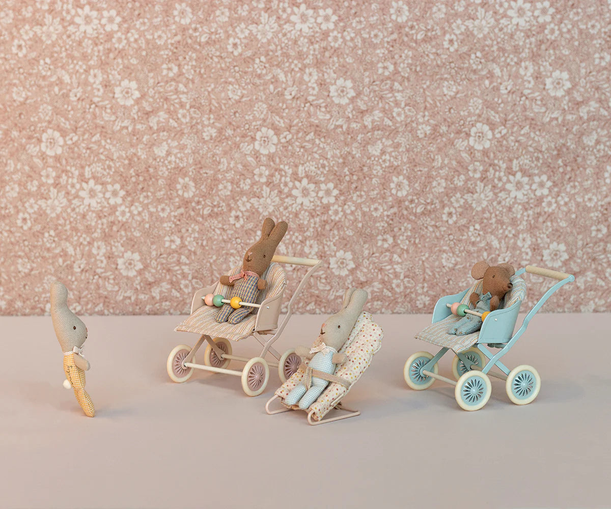 Maileg | Baby Mouse Stroller in Rose