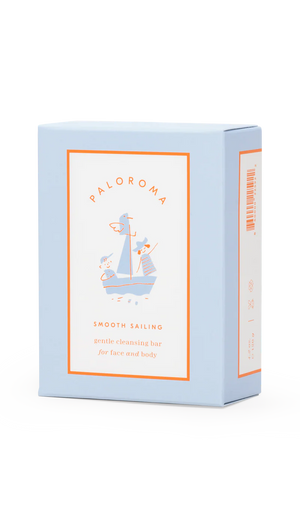 Box of Paloroma Smooth Sailing soap on a white background