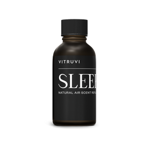 Vitruvi Sleep natural air scent refill bottle on a white background